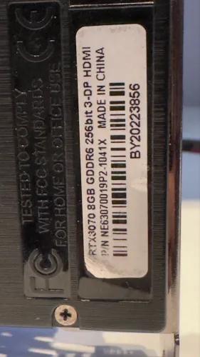 RTX 3070 PNY XLR8 de 8GB