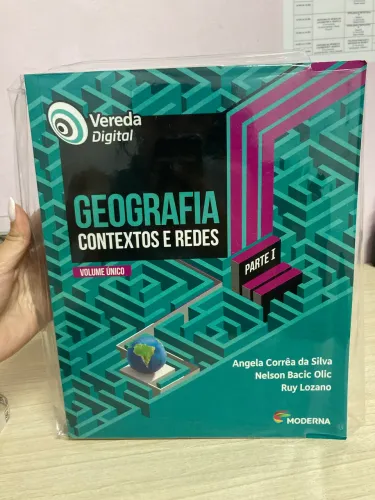 Kit livros de geografia ensino médio, contexto e redes, editora Moderna 