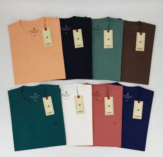 Camiseta básica brooksfield 100% algodão