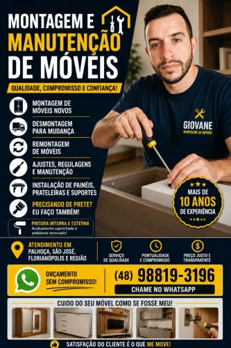 Montador de móveis e pequenos frentes 