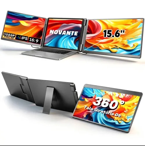 Monitor Portatil Gamer 15.6 Fhd 1080p Dual Screen Expansor Tela Tripla Monitor