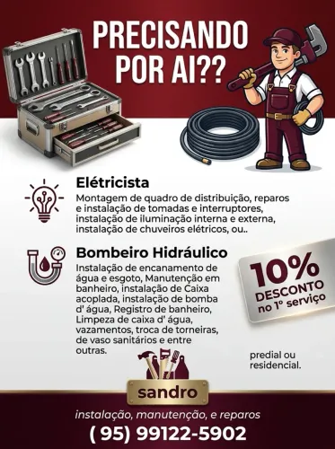 Eletricista ou hidráulica