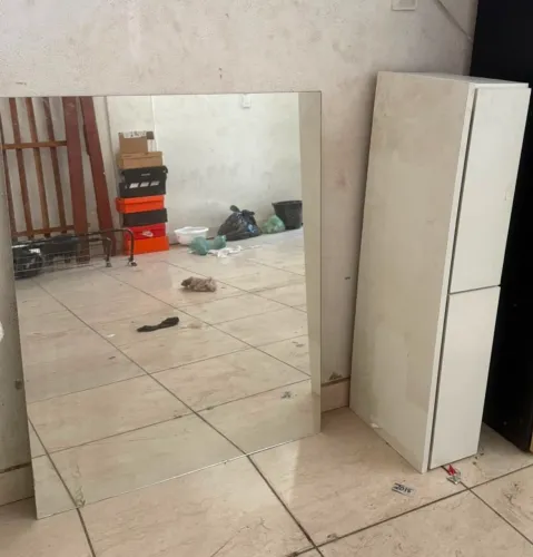 Espelho grande + Bancada estilo penteadeira