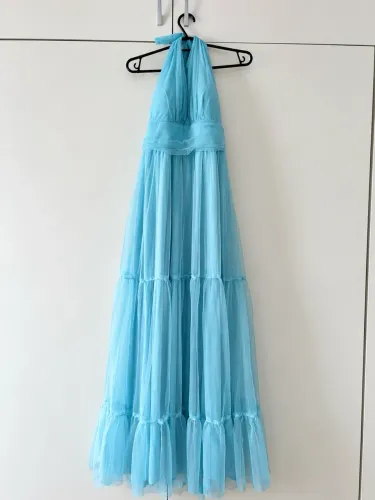 Vestido festa Tule Azul Serenity
