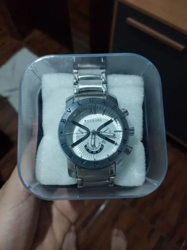 Relógio de Prata BVLGARI Masculino Novo na Caixa