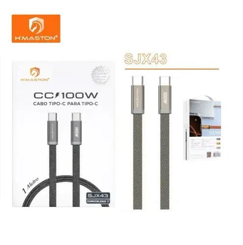 Cabo Carregador Tipo C 100W Hmaston