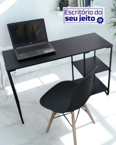 Mesa de Escritório 1,1m NOVA Industrial Multiuso Notebook Computador Estudo Escrivaninha
