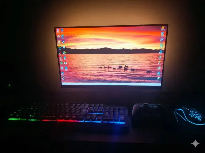 PC Gamer Completo Ryzen 5 5500 + GTX 1650 + 16GB RAM + Monitor AOC + Controle PS5