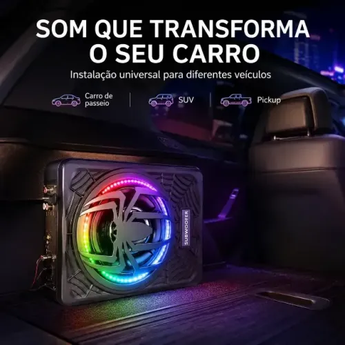 Alto Falante Rgb Subwoofer Amplificado