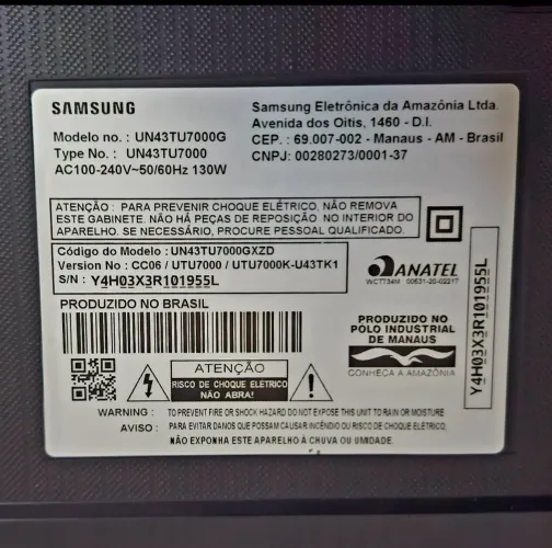 TV SAMSUNG 43 polegadas