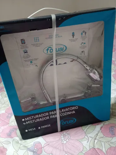 Misturador Cozinha Parede Forusi 2161 Bica Flexível Cromado Novo