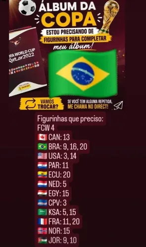 Figurinhas Copa do Mundo 2026