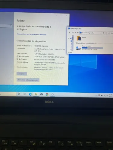 Notebook DELL I5 4GB SSD 128GB Tela 15 Bateria Ok Muito Novo