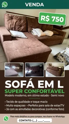 SOFÁ EM L