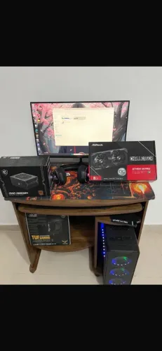 PC GAMER COMPLETO RYZEN 5 5600GT + RX 7600 8GB + 16GB RAM + MONITOR 165Hz PICHAU + CAIXAS