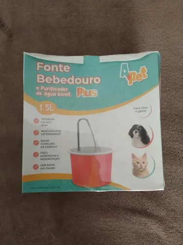Fonte bebedouro e purificador de água Pet