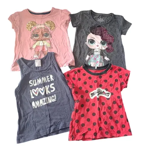 Lote camisetas tamanho 4
