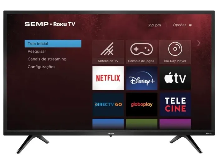 Smart TV SEMP 32R5500 32" LED Roku HD Wifi Dual Band (NOVA)