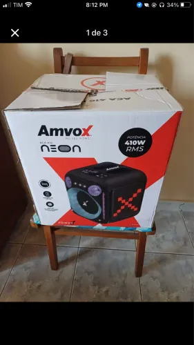 Caixa de Som ZERADA AMVOX Neon 