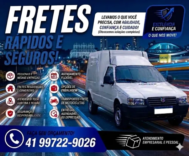 Fretes, Mudanças e Entregas Rápidas - Curitiba e Região Metropolitana 