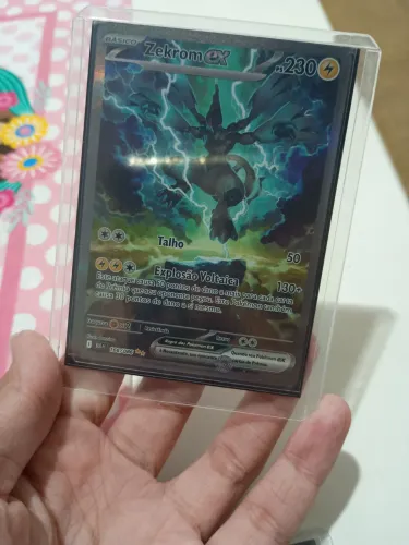 pokémon tcg - Zekrom ex (166/086) art alternativa ( raio preto)