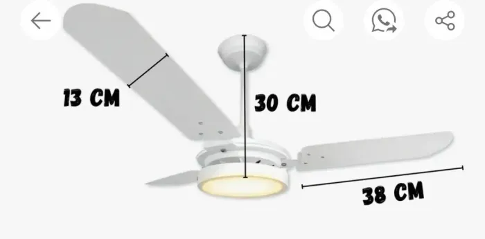 Ventilador com luz de Led