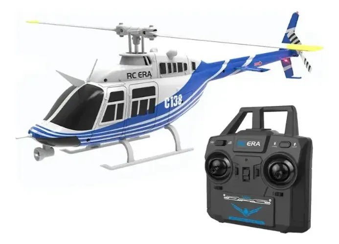 Helicóptero De Controle Remoto Rc Era C138 Azul