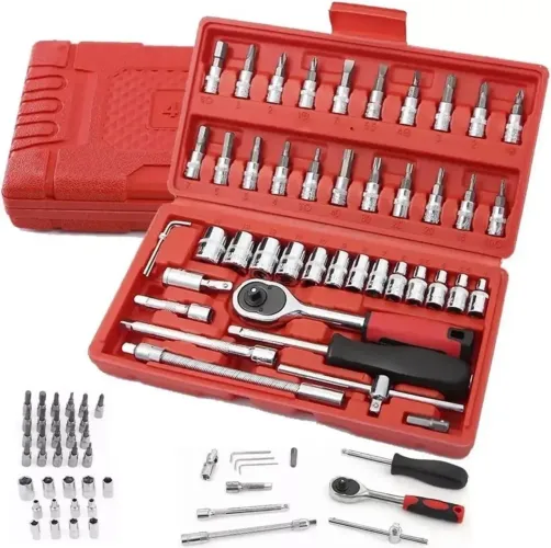 KIT FERRAMENTAS 46 PEÇAS COM MALETA