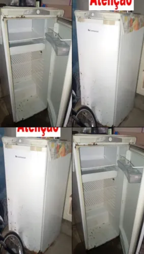 Vende se uma geladeira no valor de 300 reais funcionando perfeitamente valor a negociar