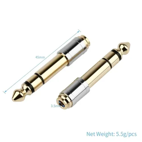 Adaptador de Áudio P2 Fêmea para P10 macho Novo
