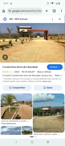 Vendo lotes 1000 mtrs na serra da liberdade