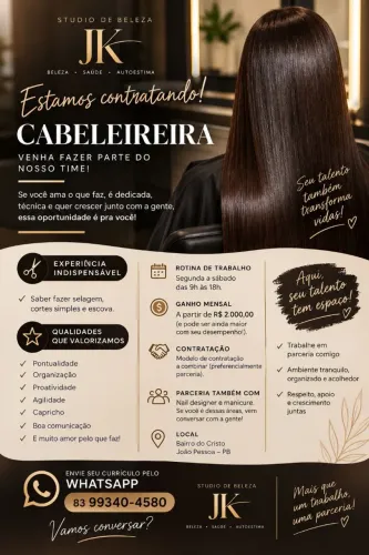 Vaga em salão de beleza