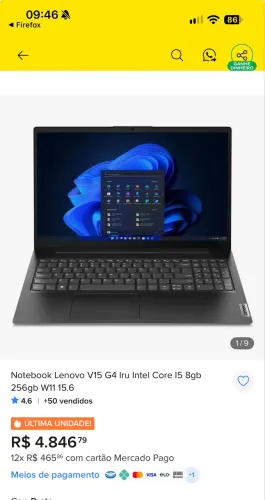 Lenovo v15 g4 / i5 13th / 16gb / 256gb / Win11