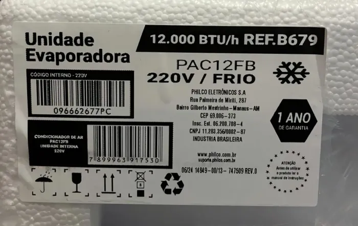 Ar Condicionado 12000 Split na caixa