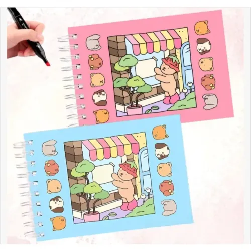 Livro de Colorir Bobbie Goods Infantil 50 folhas Capa Dura Brilhante