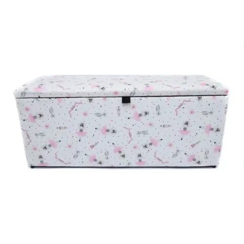 Baú Puff Organizador Infantil Bailarina Rosa - Quarto Menina - Novo