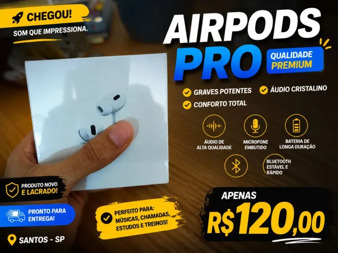 Fone de ouvido sem fio