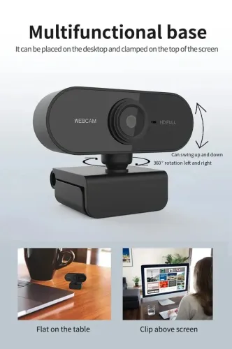 Câmera Webcam HD com microfone embutido 