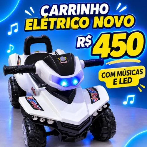 ? Carrinho Elétrico Infantil com Músicas e LED - Novo