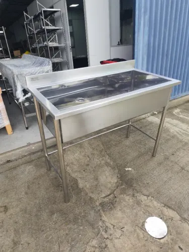 Tanque inox compacto 0,90 m para lavagem