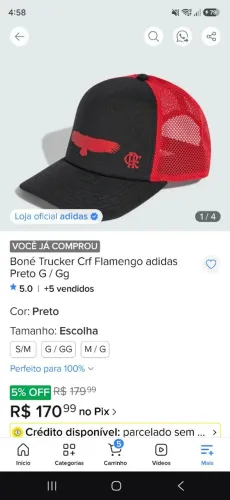 Boné trucker original Adidas sem uso ainda no plástico valor 120 reais tra *.