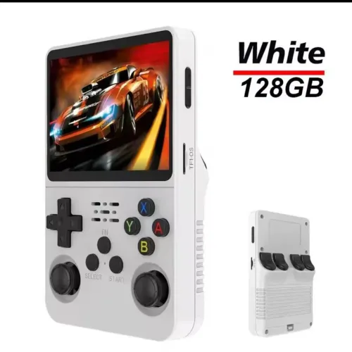 Console portátil R36S sistema arkos 2.0 cartão 128gb 40.000 jogos