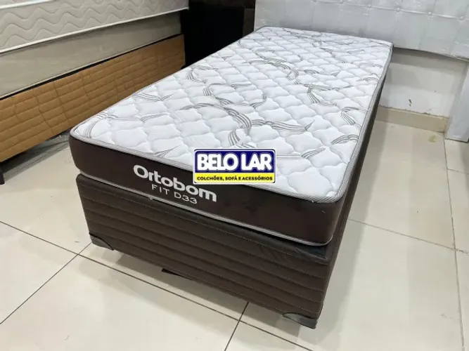 Cama Ortobom colchão mais box espuma d33 