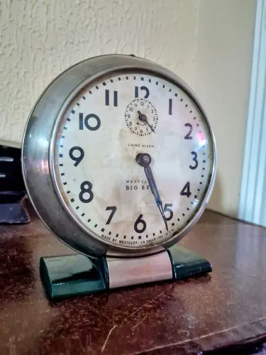 Relógio antigo de mesa Westclox Big ben