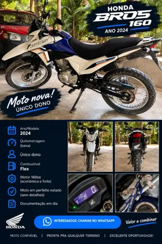 Bros 160 2024 único dono moto impecável pra pessoas exigente nunca bateu km baixo