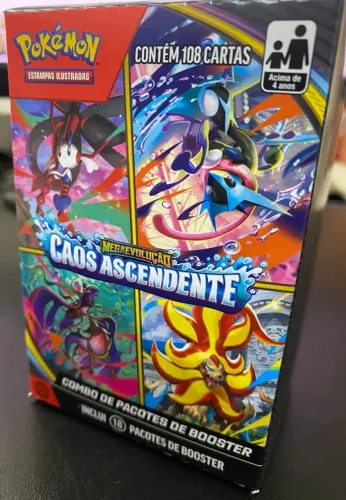 Booster Box Pokémon TCG PTBR - Megaevolução: Caos Ascendente
