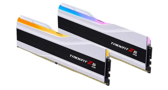 Memória RAM GSKILL DDR5 32GB (2x16GB) 6400mhz CL32 TridentZ5 RGB Branca
