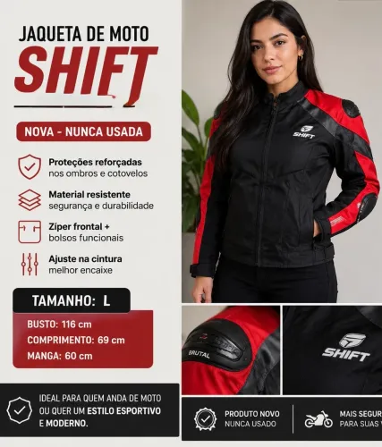 Jaqueta de Moto Shift - Nova - Tamanho L