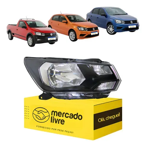 Farol Direito Saveiro G7 Gol Voyage G8 2019 A 2021 2022 2023 Direito/passageiro
