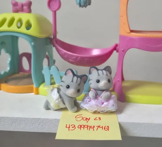 Gêmeos Gatos Listrado/Fisher - Sylvanian Families